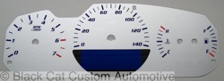 06+ Chevrolet Impala Gloss Silver Gauge Face